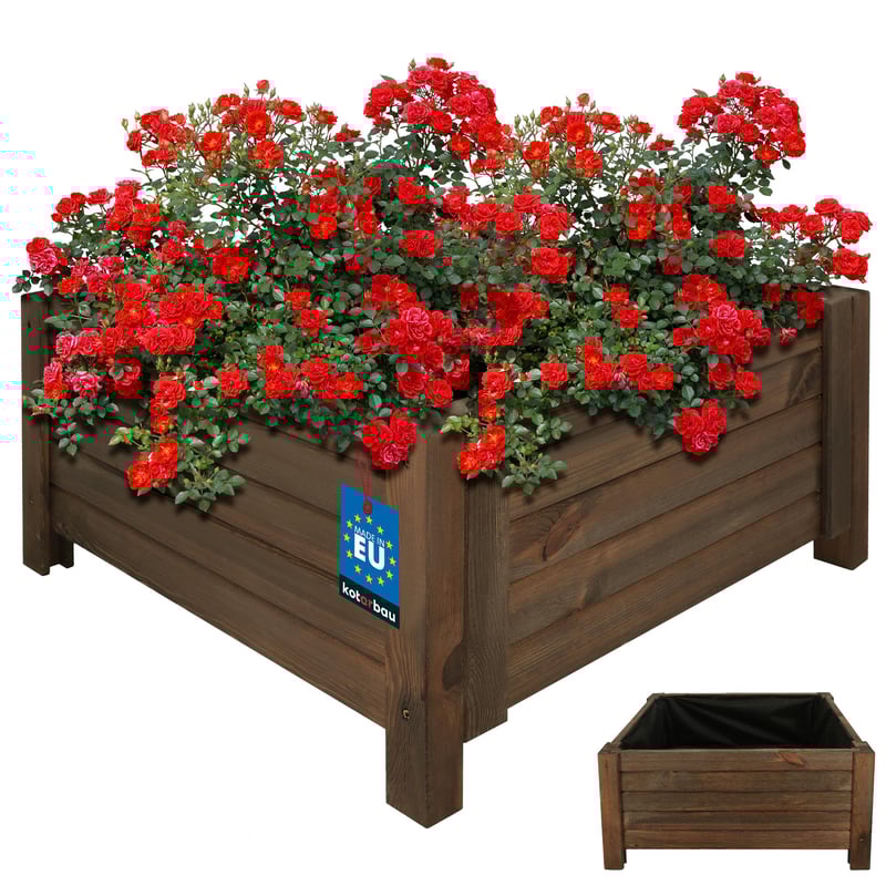 Doniczka donica ogrodowa skrzynia skrzynka taras drewniana 60x60 na kwiaty - KOTARBAU