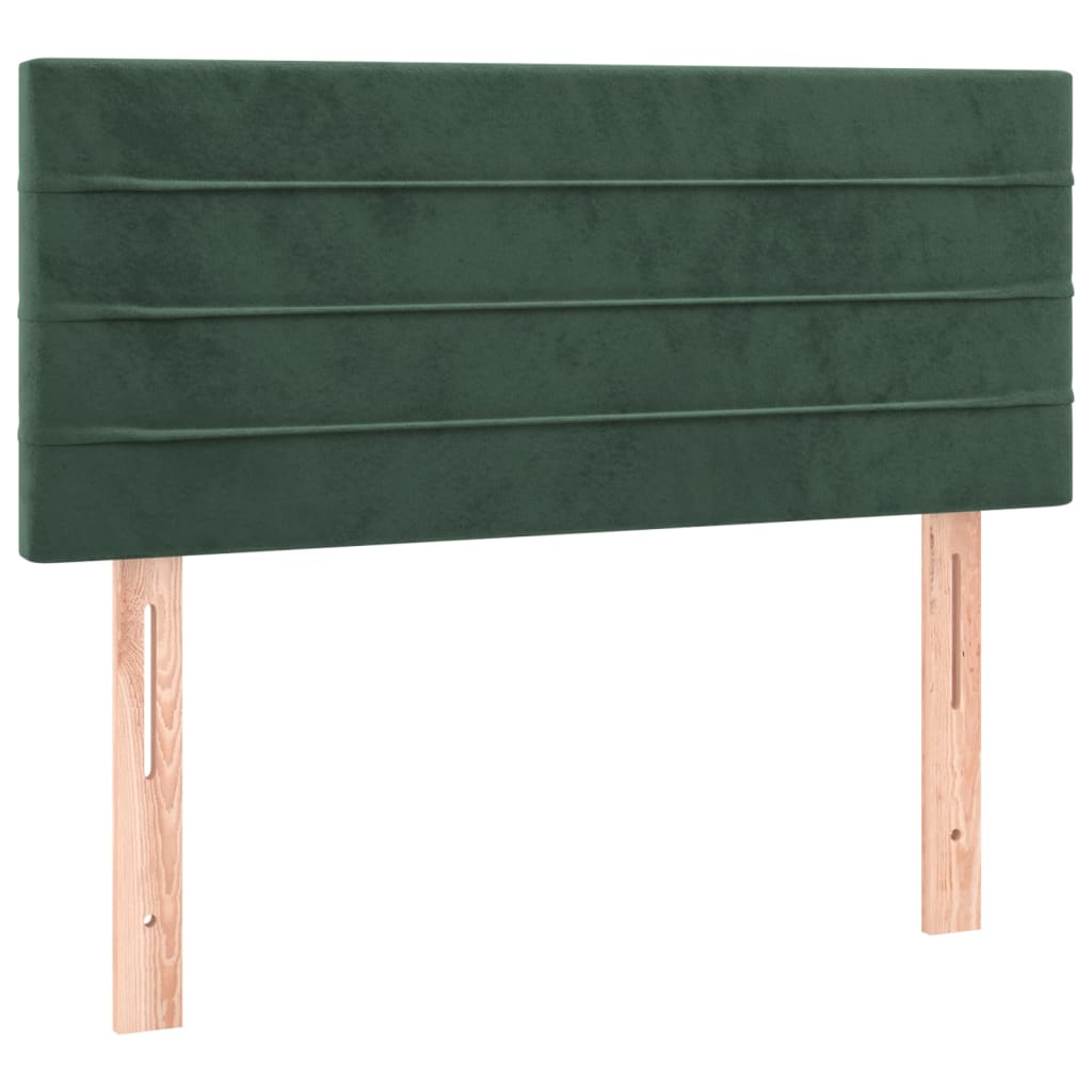 Cabecero de cama，panel de cabecera，decoración de pared de terciopelo verde oscuro 80x5x78/88 cm cfw48675