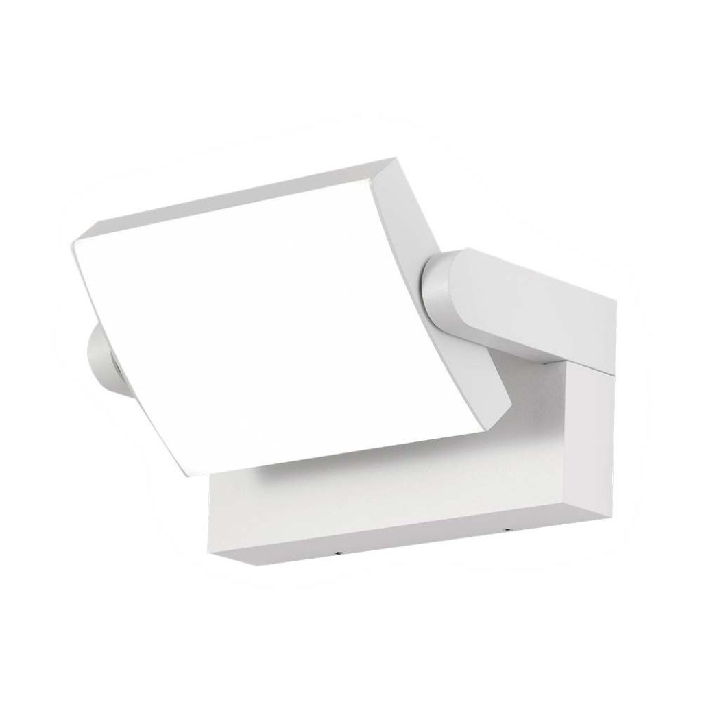 Prostokątna lampa ścienna LED 17W 120LM/W Kolor biały obrotowy 3000K IP65