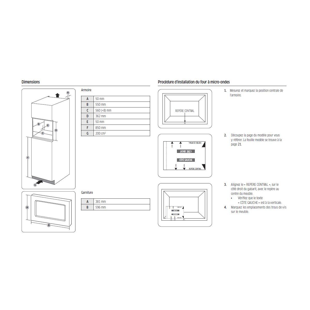 Micro ondes encastrable SAMSUNG MS22T8254AB/E5 - 8