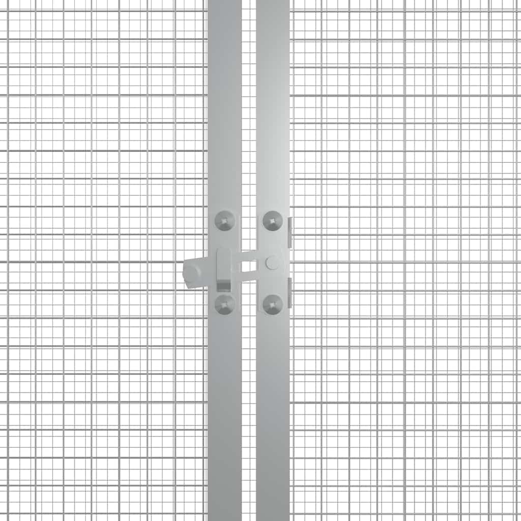Galinheiro 200x91x100 cm aço galvanizado cinzento - 5