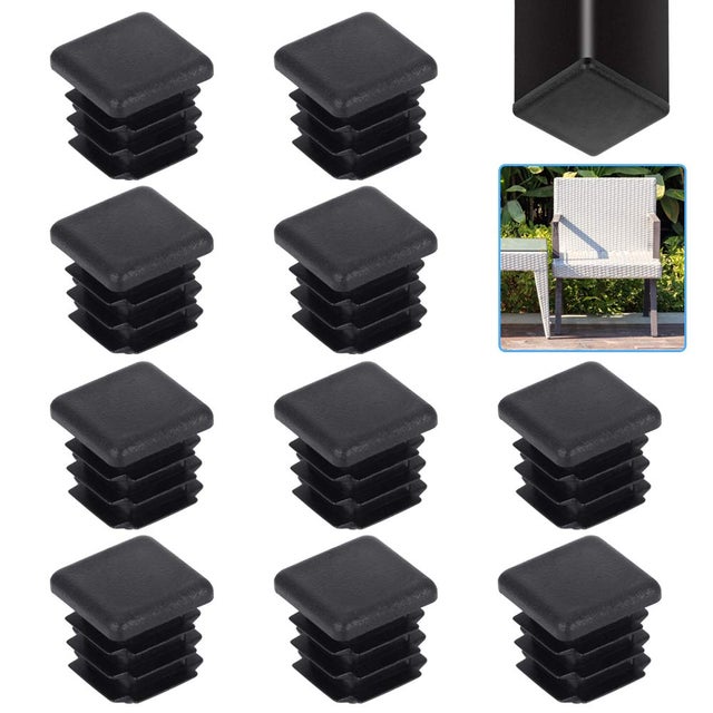 Lot De 4 Embouts Bouchon à Ailette PVC Pour Tube Carré 50mm Avec Filetage M8 - Neuf