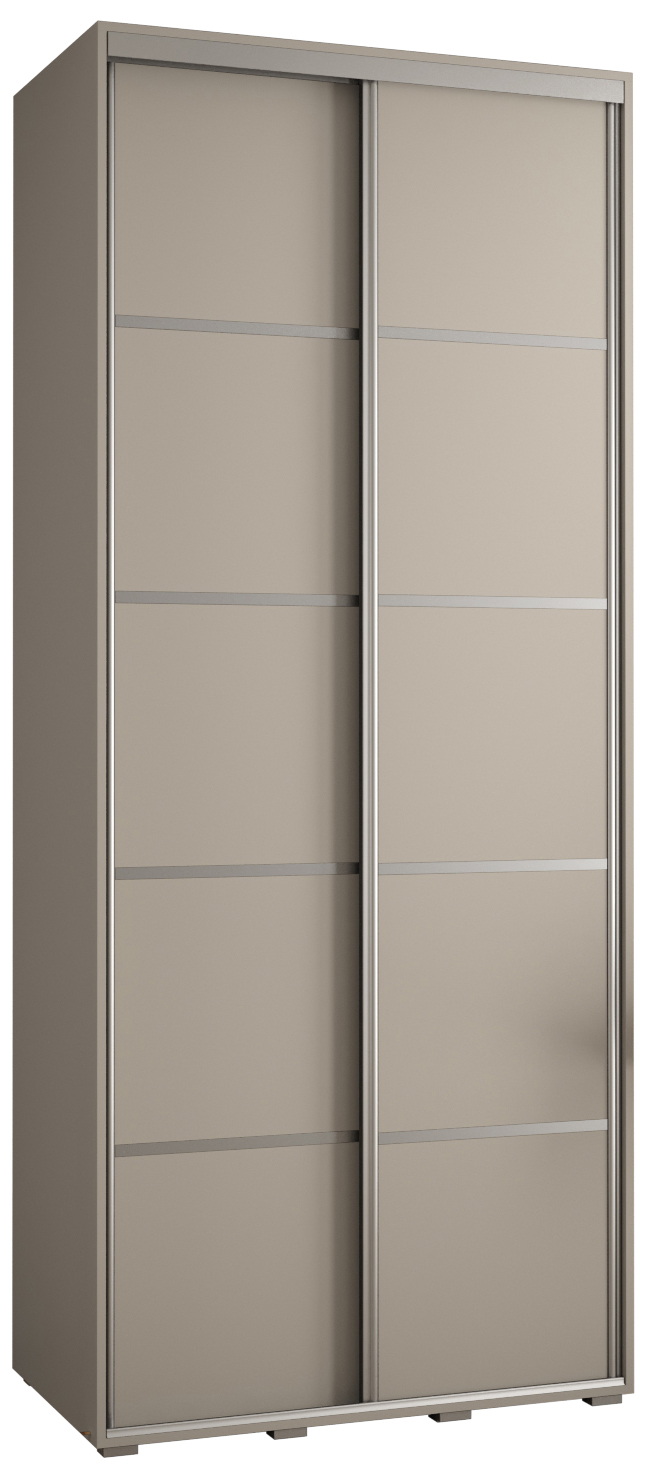 Szafa przesuwna wysoka Dakota 4 100 x 60 x 235,2 cm kaszmir + u. Srebrny - Abiks Meble