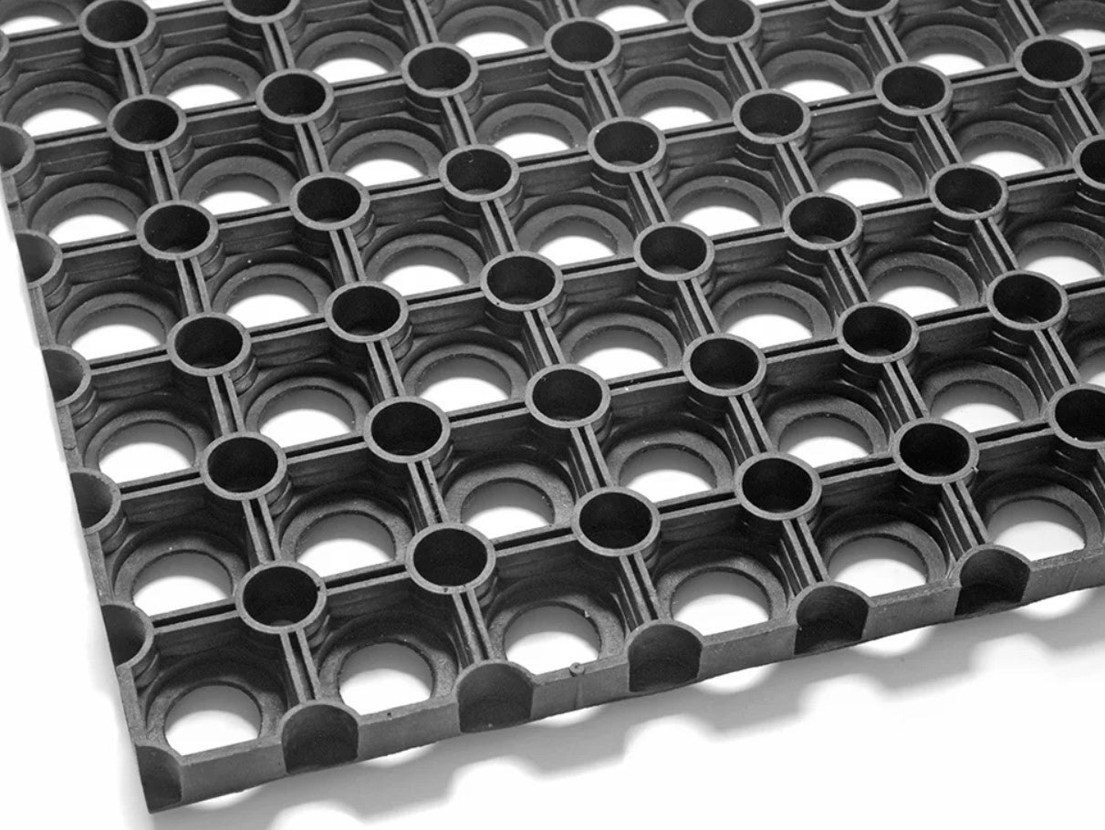 Paillasson caillebotis en caoutchouc DOMINO 80x120 cm – 22 mm - 2