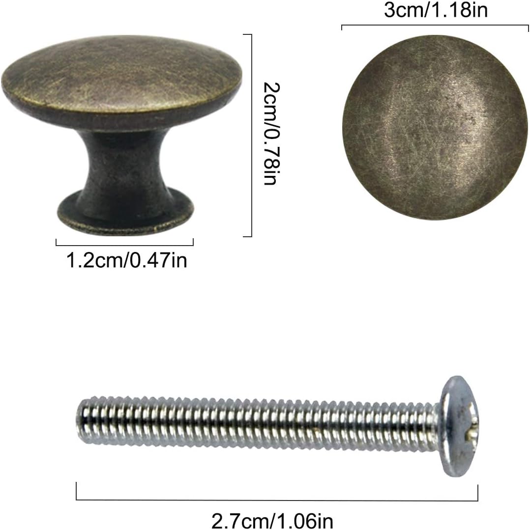Creatwls - 5 Pomelli In Ottone Per Maniglia Per Porta, Per - Foto 4