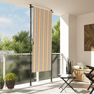 vidaXL Tenda da sole retrattile automatica arancione e bianca 450x300 cm