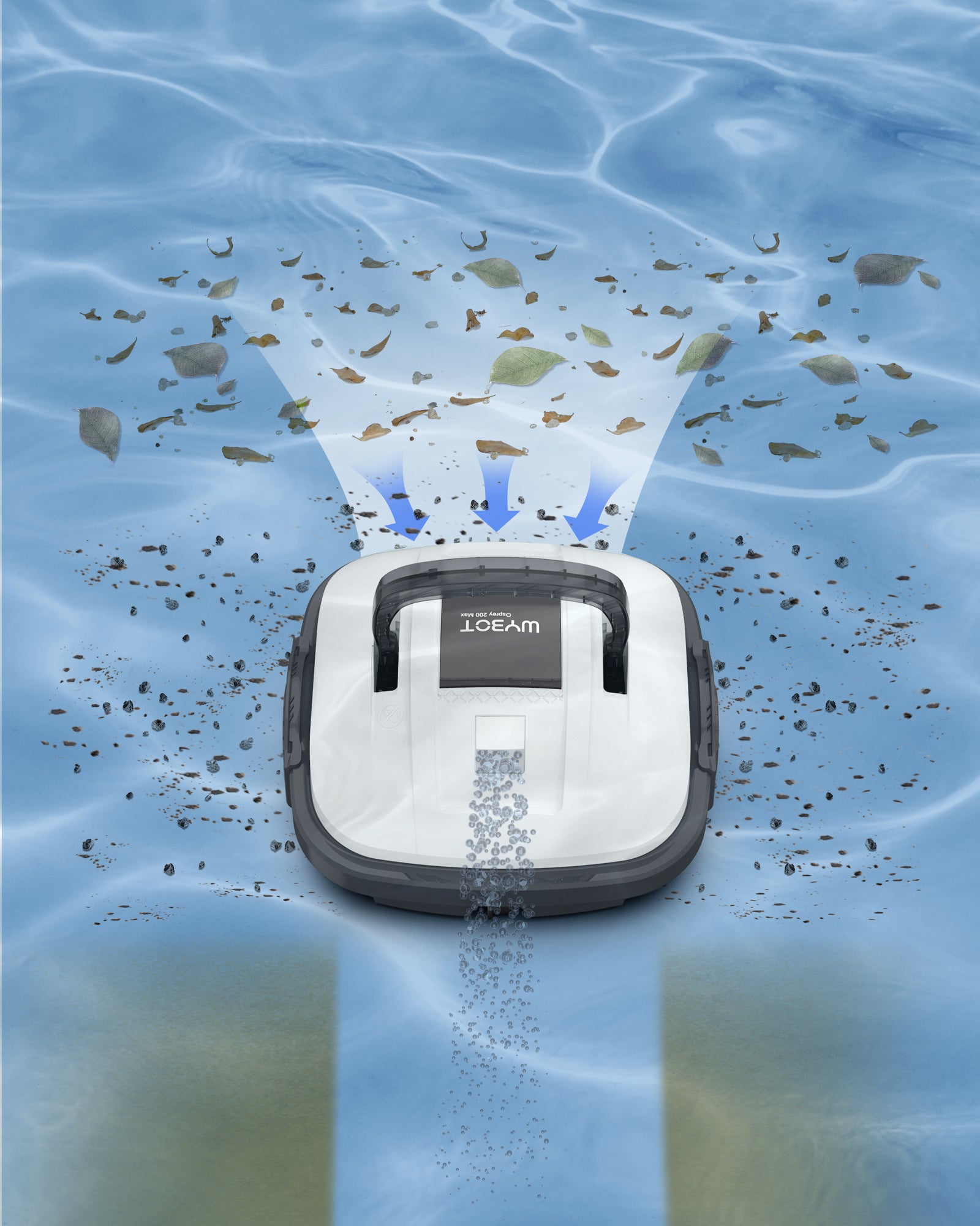 Robot de piscine sans fil Osprey 200 Max - Nettoyage puissant du fond, autonomie 100 min - 9