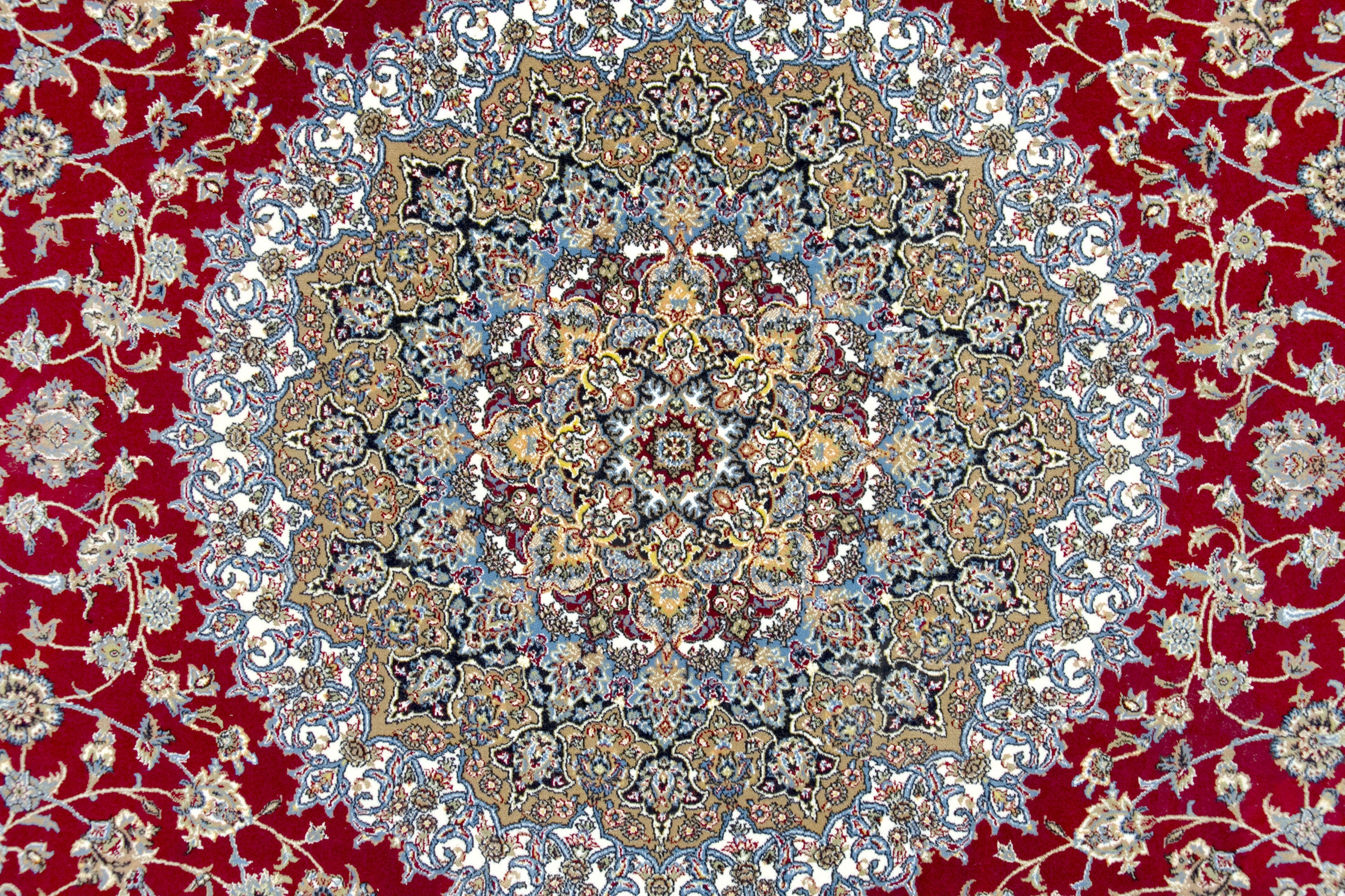 Hamid - Tapis 225x150cm motif floral oriental rouge - 3