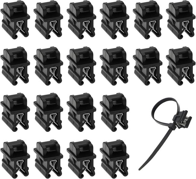 Cable Rack Support Clips Lot de 20 Supports d'Attache de Câble, Serre-Câbles et Clips de ...