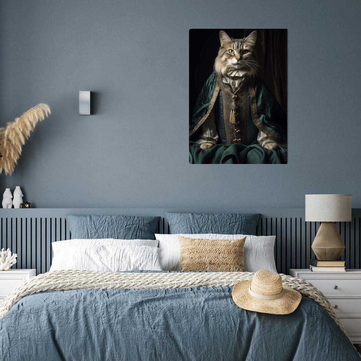 Tableau sur toile chat vintage 100x140 cm - 3