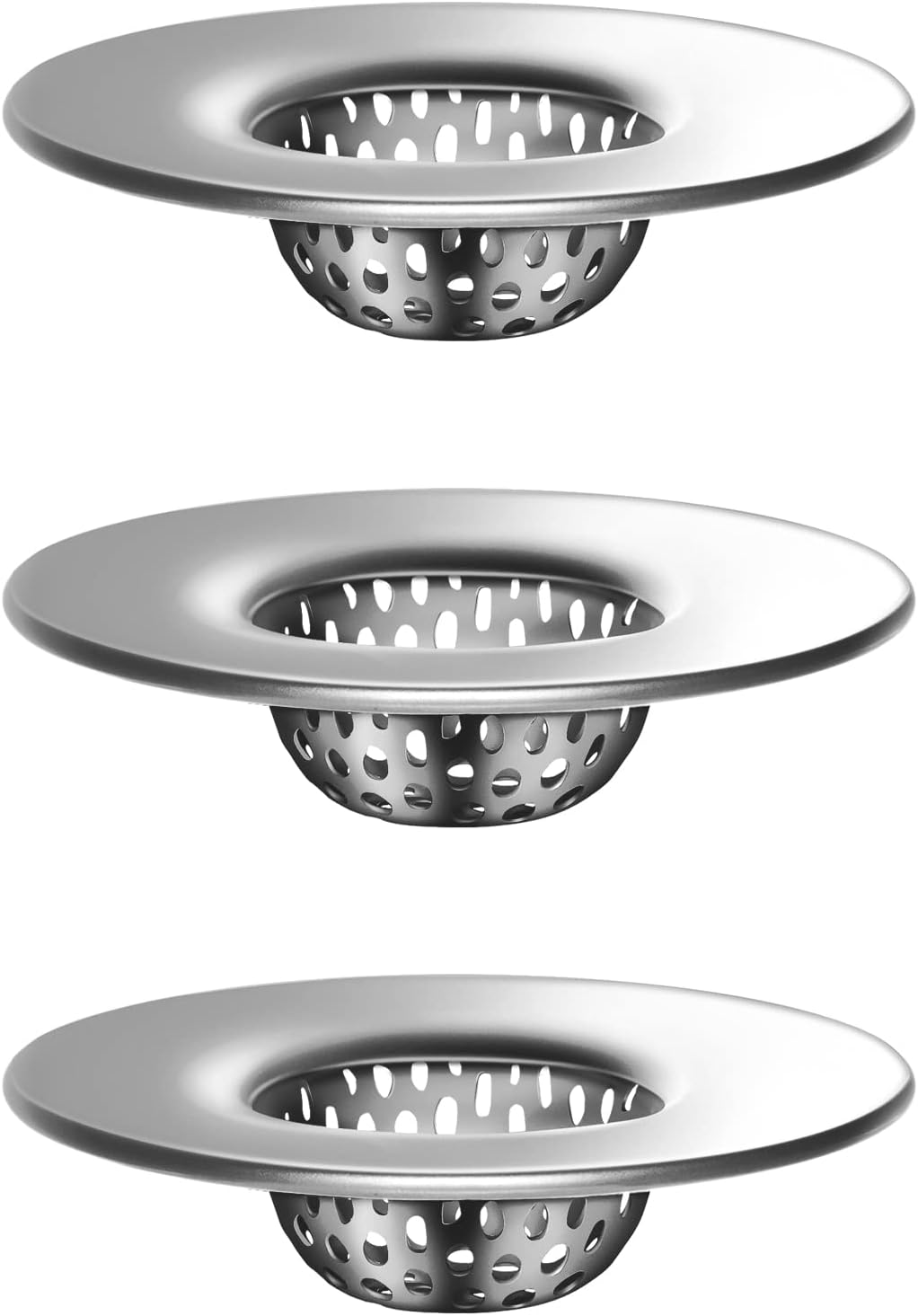 3 tailles) Lot de 6 crépines d'évier de cuisine avec filtre d'évier de salle de bain, crépine d