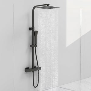 Colonna Doccia INEX Con Doccia A Mano E Rubinetto Vasca - Nero Titanio, Barra Regolabile, Garanzia 10 Anni - Foto 6