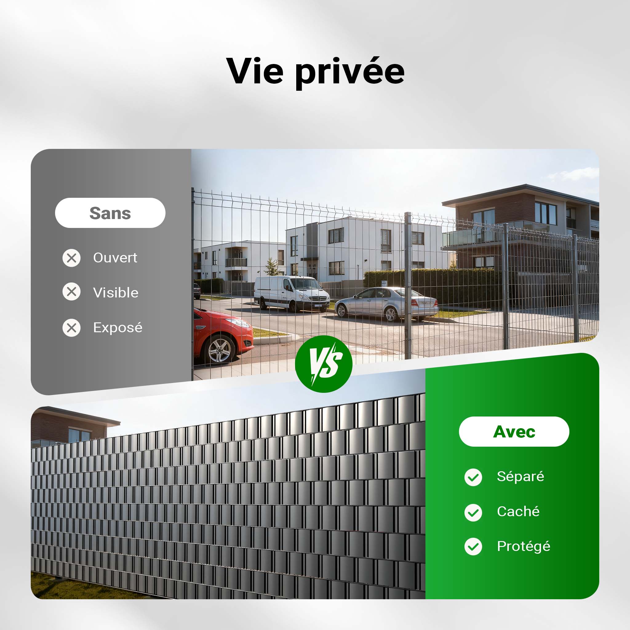 Brise-vue en rouleau – anthracite – 35 m x 19 cm – en PVC 450 g/m² – avec 20 clips – Protection visuelle Pare-vue extérieur pour Clôture… Wiltec - 4