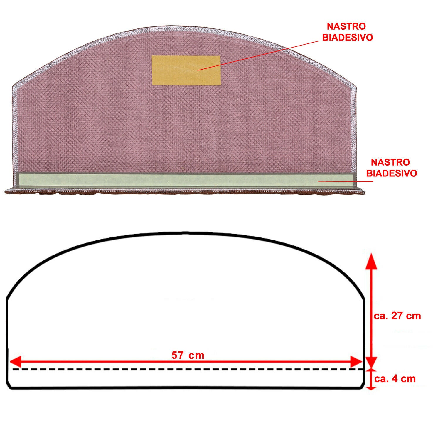 Tapis Adhésive Antidérapant Couverture de Marche De Échelle Beige - 4