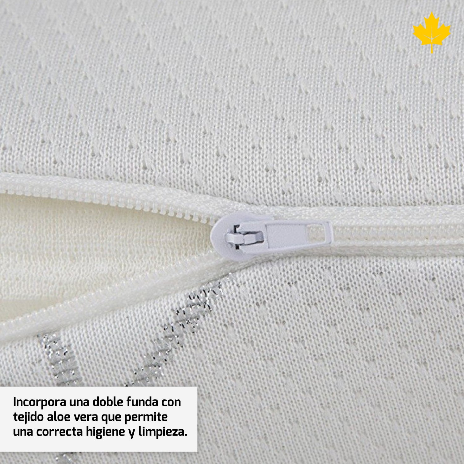 Almofada Viscoelástica Descansin | 70 cm | Efeito nuvem | Tecido de bambu | Alivia Tensões | Capa Dupla - 2