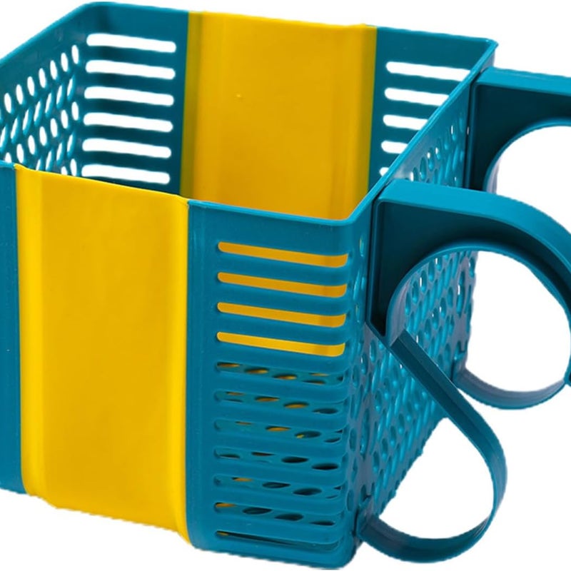 Koszyk do przechowywania przy basenie – rozszerzalny organizer, pogrubiony uchwyt na akcesoria | Pojemnik na kubki do użytku na zewnątrz, wielofunkcyj