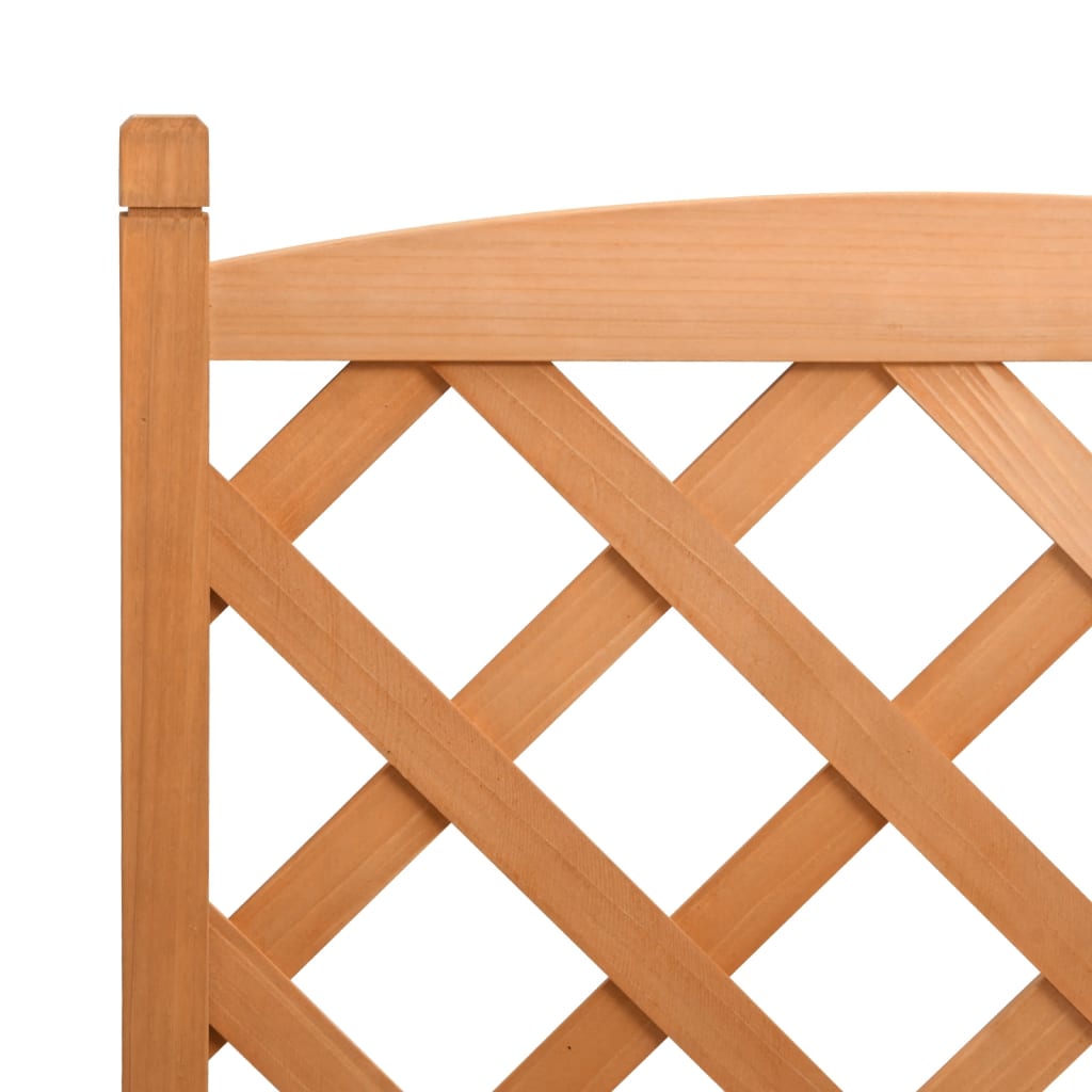 Jardinière, Pot de fleur，Bac à fleurs avec treillis marron bois massif de sapin CFW97955 - 7