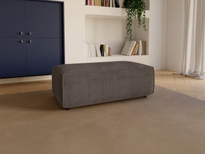 Kapao - Duo De Pouf Gigogne Velours Taupe à Prix