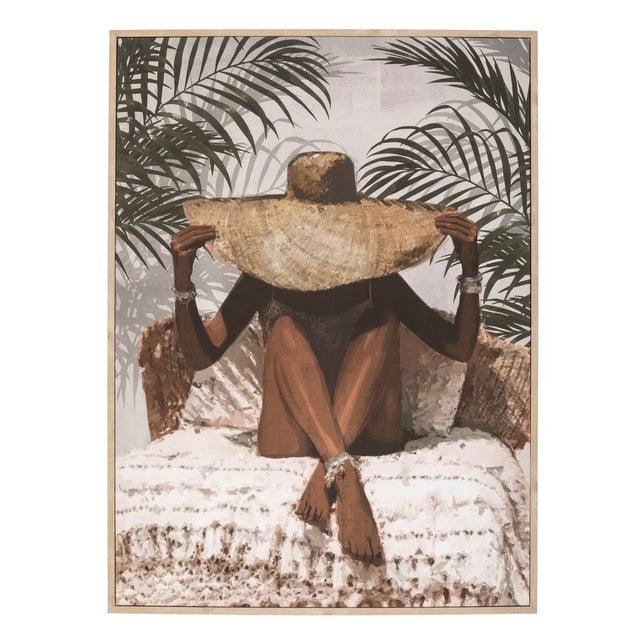 Toile imprimée Eliane - bois - 58x78 cm - Atmosphera créateur d'intérieur