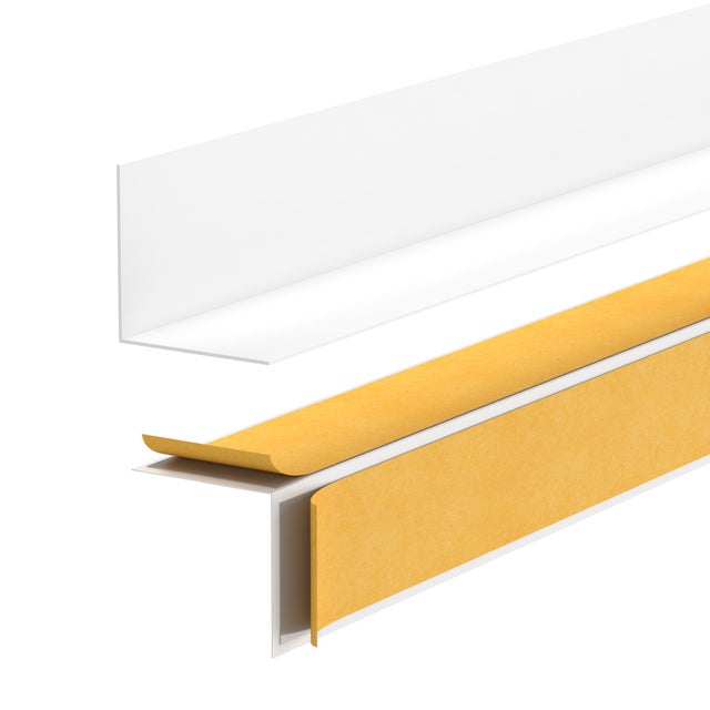 Listwa przypodłogowa PVC twarda samoprzylepna 35x18 mm - dekoracyjna, odporna na UV - 200 cm, biała