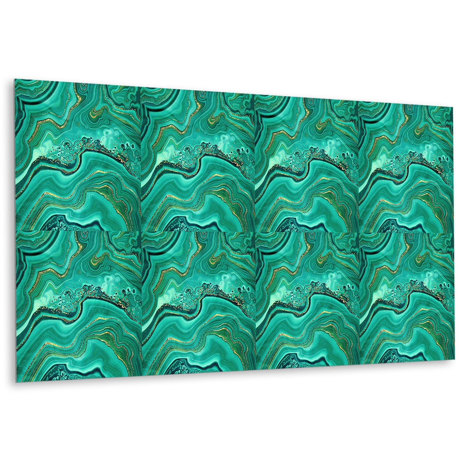 Panel ścienny winylowy samoprzylepny, ochronny PVC – Faktura malachitu, 100x50 cm – 1 szt. – TULUP