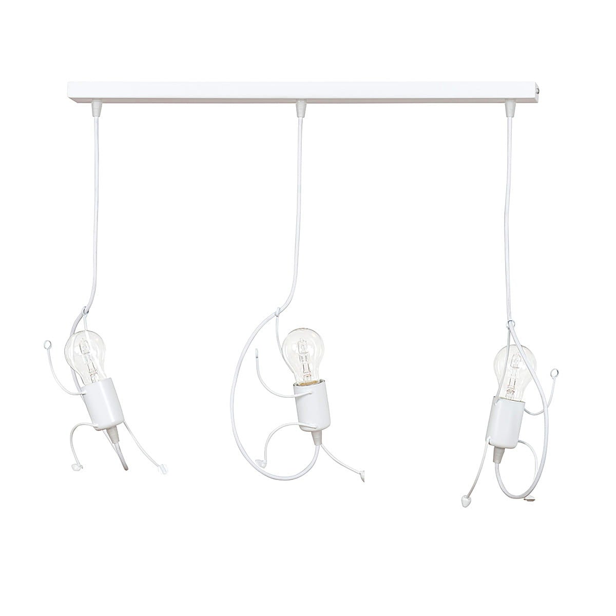 Lampa wisząca BOBI biała 3xE27x15W metal wym:60x65x14cm IP20 Emibig