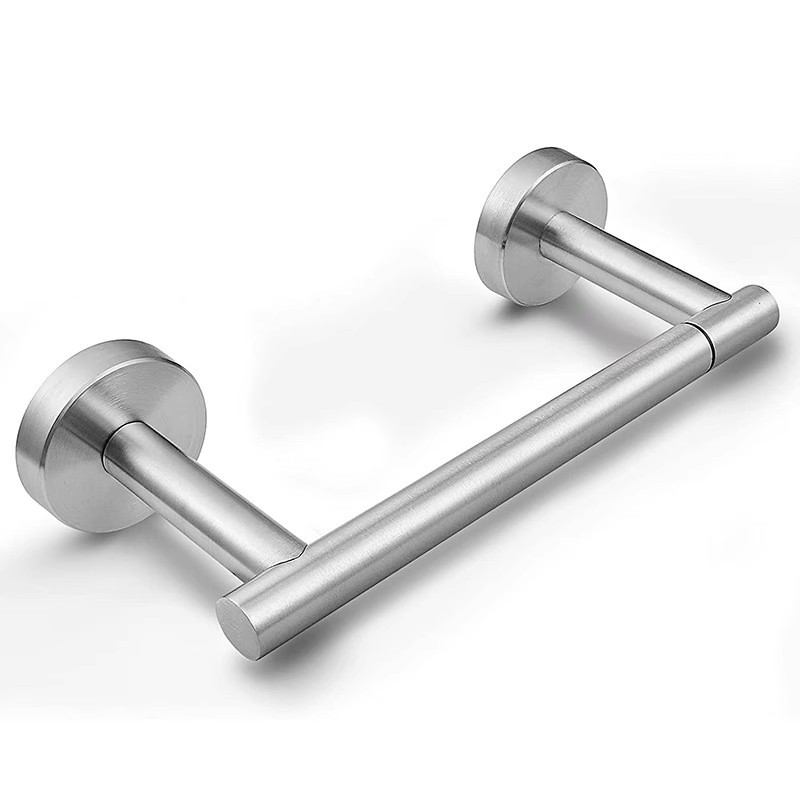 Uchwyt na papier toaletowy w kolorze szczotkowanego srebra, 21*9*5 cm, 1 podwójna kolumna, obrotowy uchwyt na papier toaletowy, ze stali nierdzewnej,