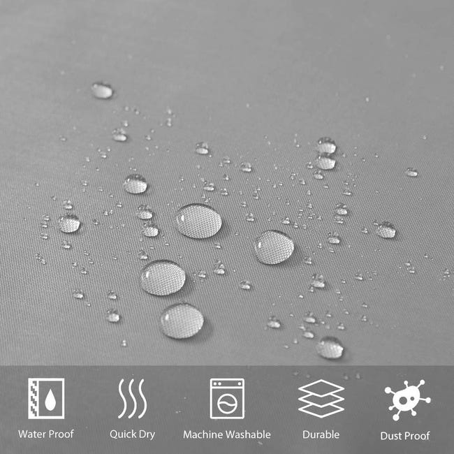 Tenda Da Doccia LiBa - Impermeabile, Antimuffa, 183x183 Cm, Con Ganci, Poliestere - Foto 9