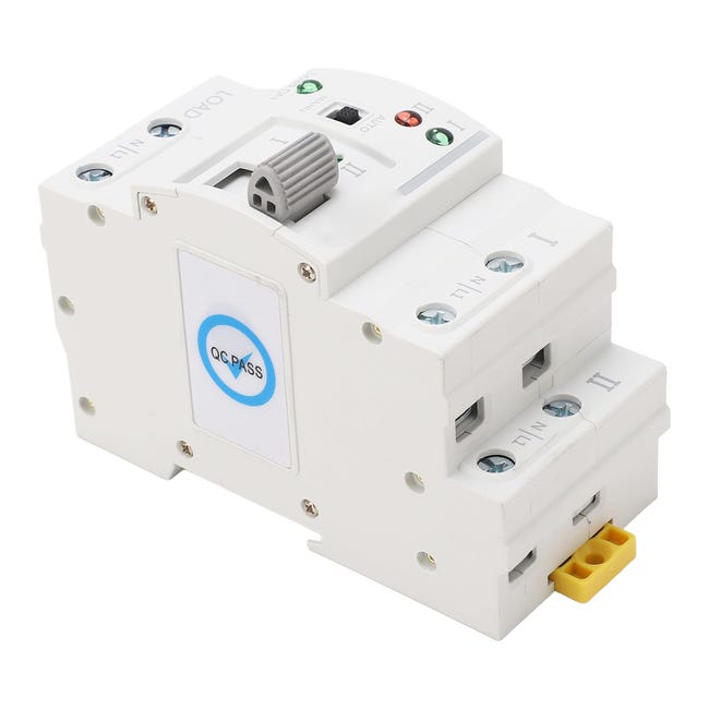 Interruttore Trasferimento Automatico ATS Trifase 63A 220V - Per Gruppi Di Continuità, Impianti Ferroviari, Selettore Elettrico
