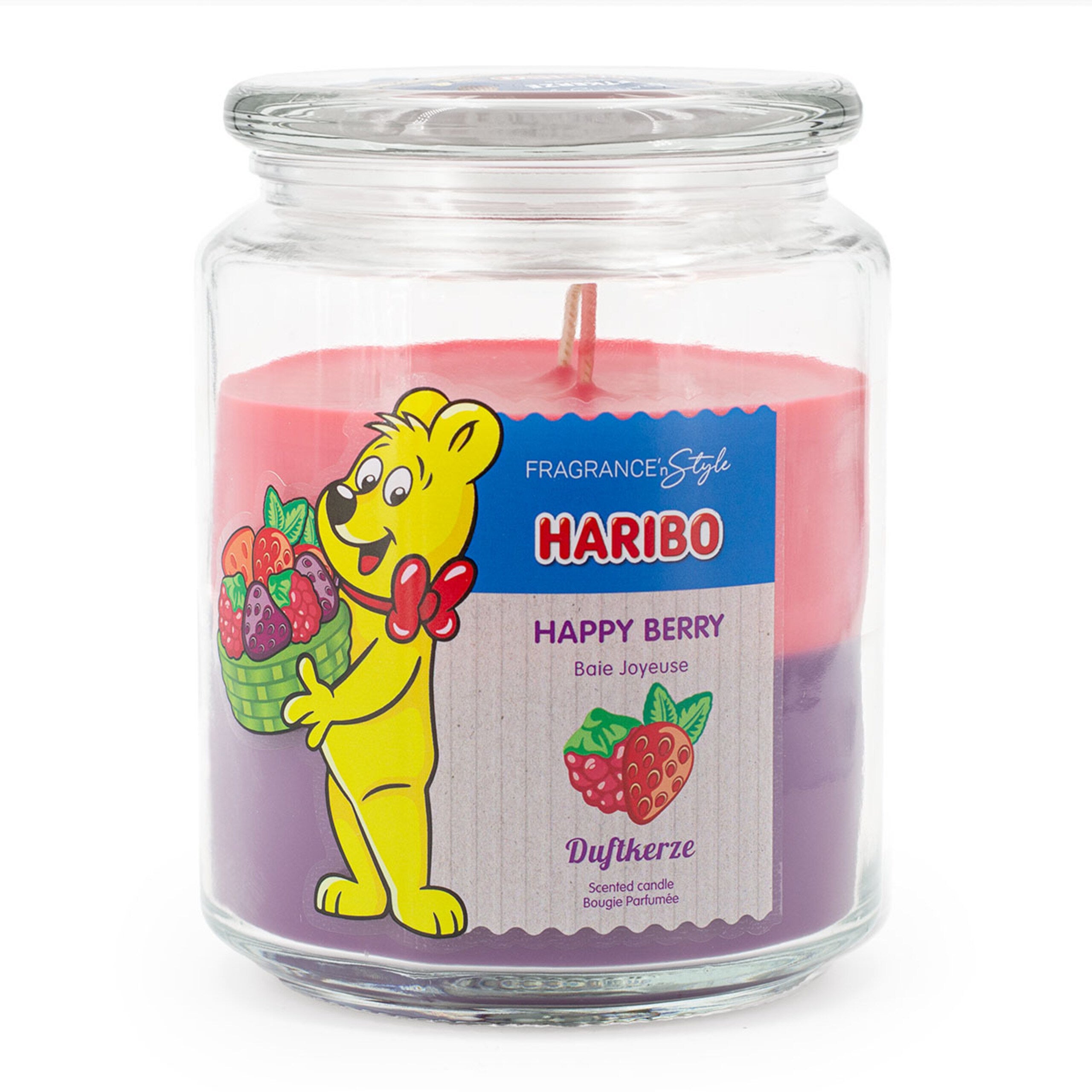 Vela aromática Haribo™ Happy Berry, 2 mechas, 13 x 10 cm, 100 horas ...