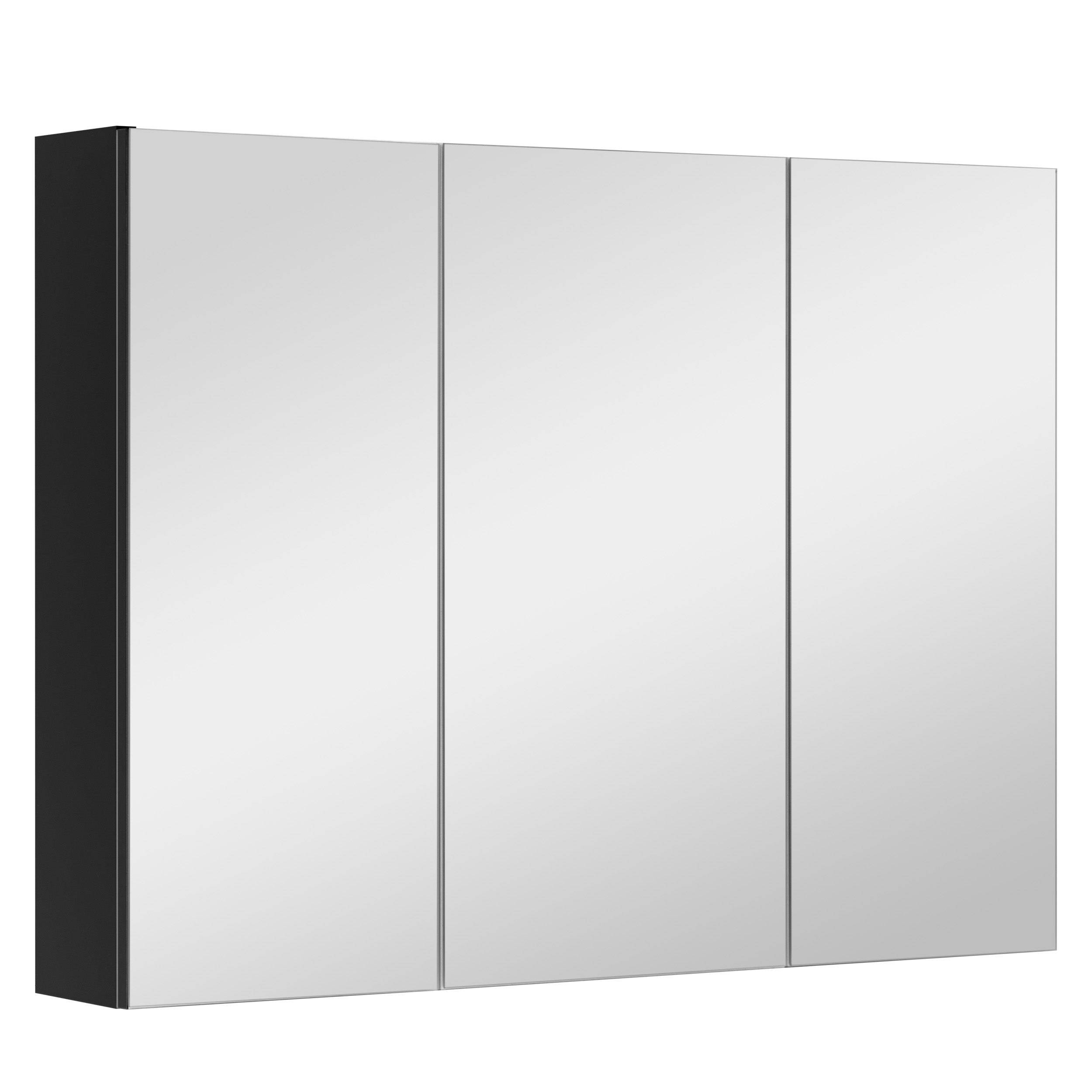 Szafka łazienkowa z lustrem lustrzana wisząca do łazienki czarna loft 80 cm