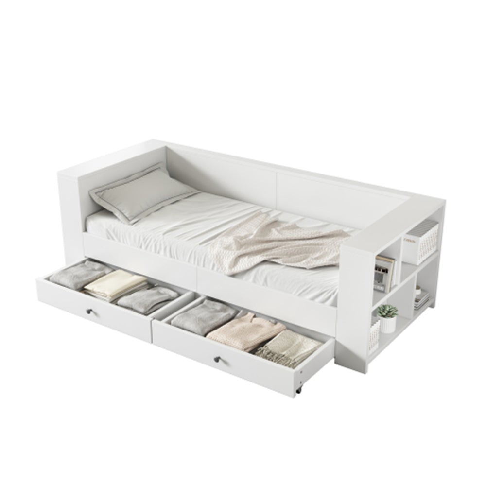 Canapé-lit Enfant 2 Places VidaXL - Peluche Douce Étoiles Gris Transformable