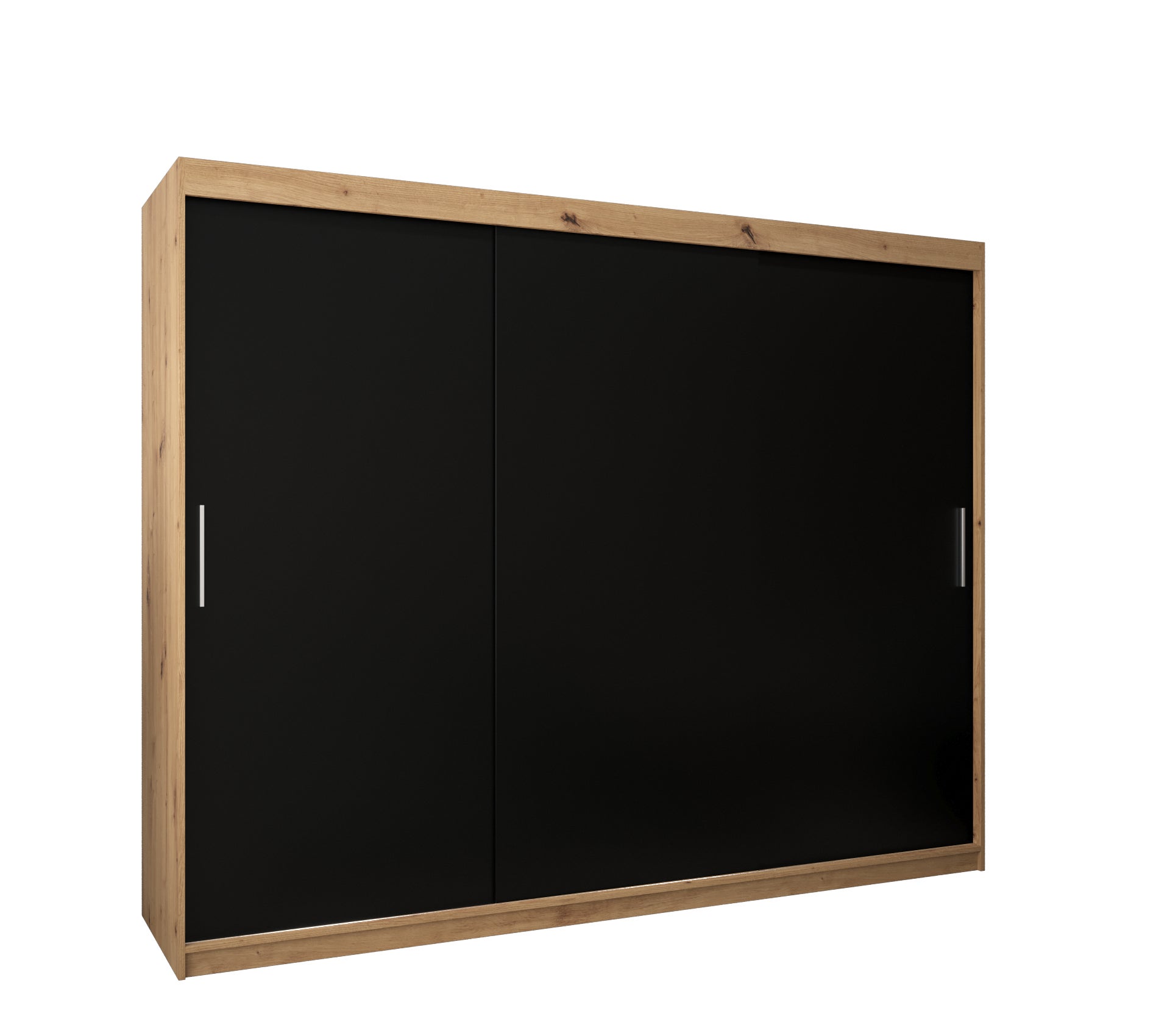 Szafa przesuwna garderoba TOKYO 250 x 62 x 200 cm Artisan + Czarny - Abiks Meble