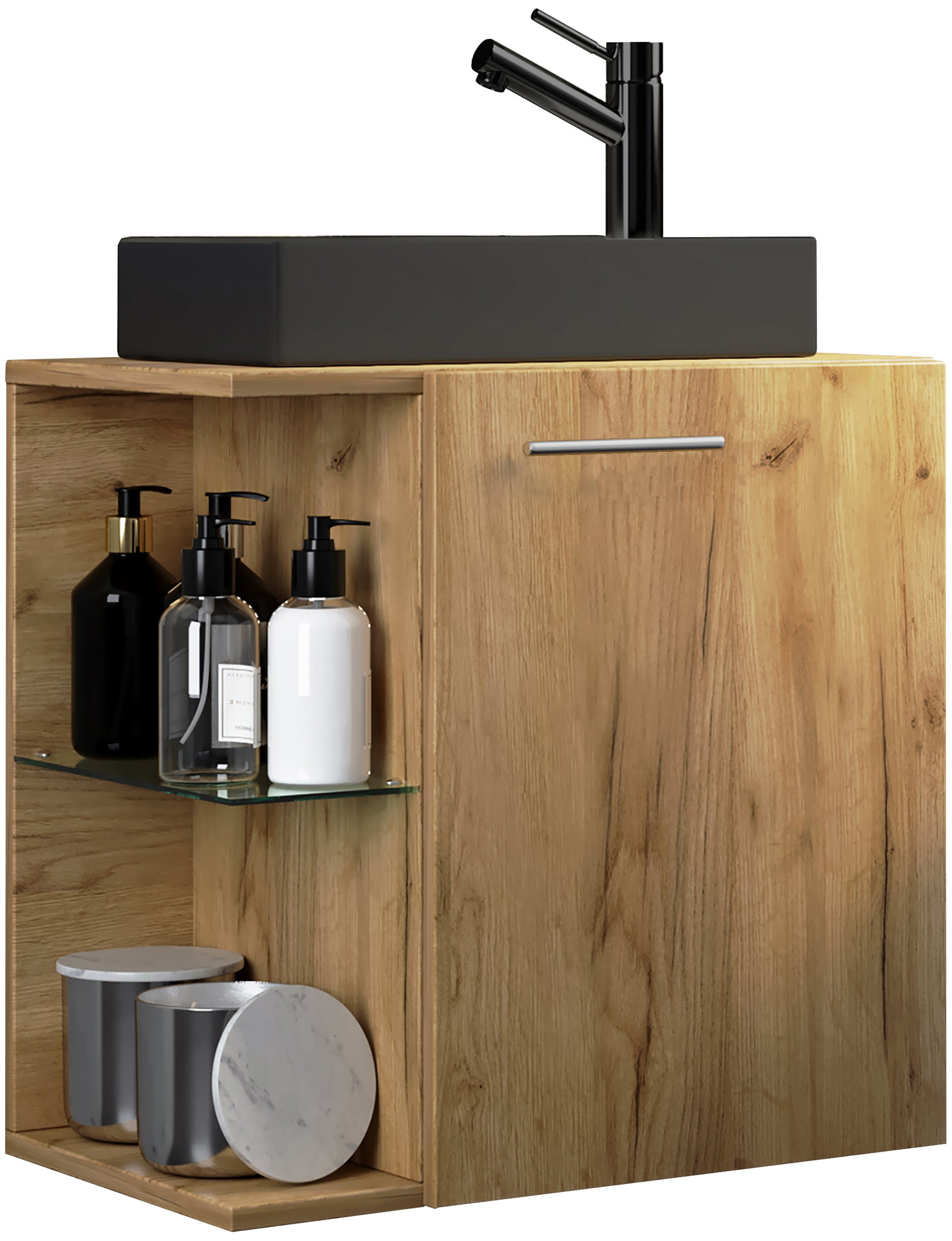 umywalka do mebli łazienkowych Hausa Dąb miodowy W. 63 x S. 52 x G. 34 cm