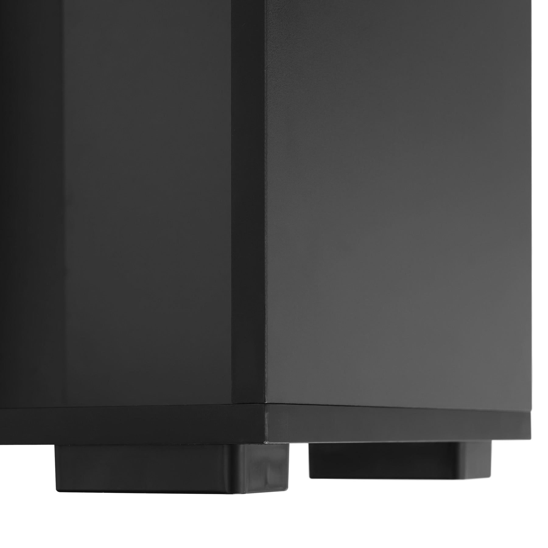 Estante de madeira com 5 compartimentos, pés de plástico, proteção anti-tombamento, 60x30x190 cm, preta, TECTAKE - 6