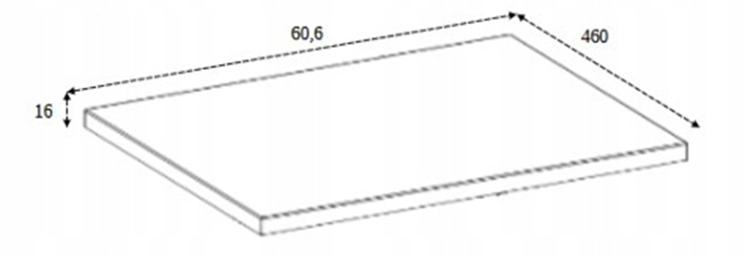 Blat łazienkowy 60 cm biały mat płyta laminowana 16 mm odporny na wilgoć - 4