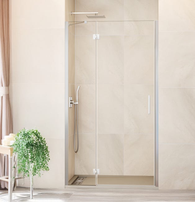 PAROI FIXE + PORTE BATTANTE PLAGE D'INSTALLATION 104.5-110 cm (40-65 ...