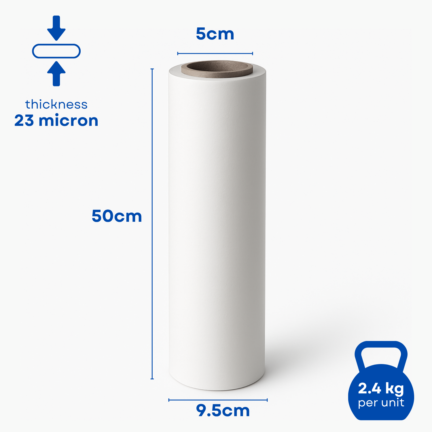 Lot 6 Rouleaux Film Étirable Transparent 23 Microns 2kg - 200m X 50cm Pour Déménagement Et Emballage