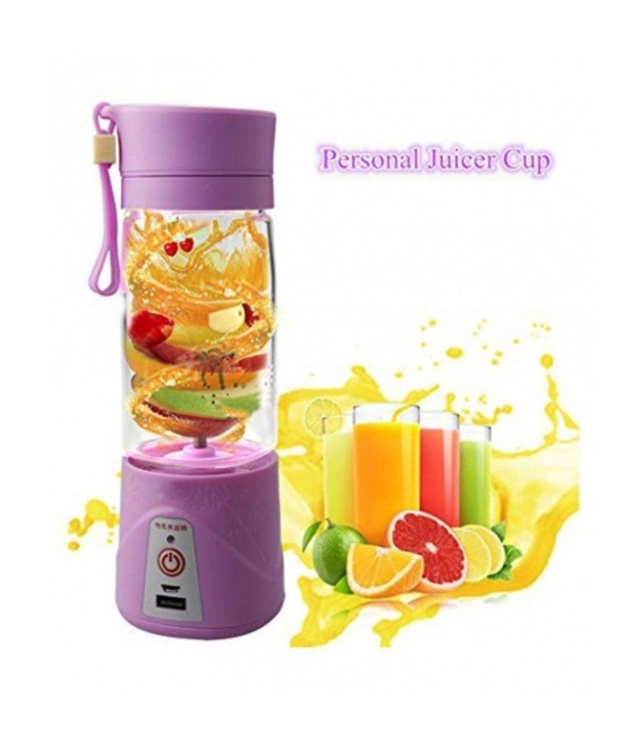 Trade Shop - Spremiagrumi Elettrico Portatile Usb Borraccia Frullatore Powerbank Batteria - - 3