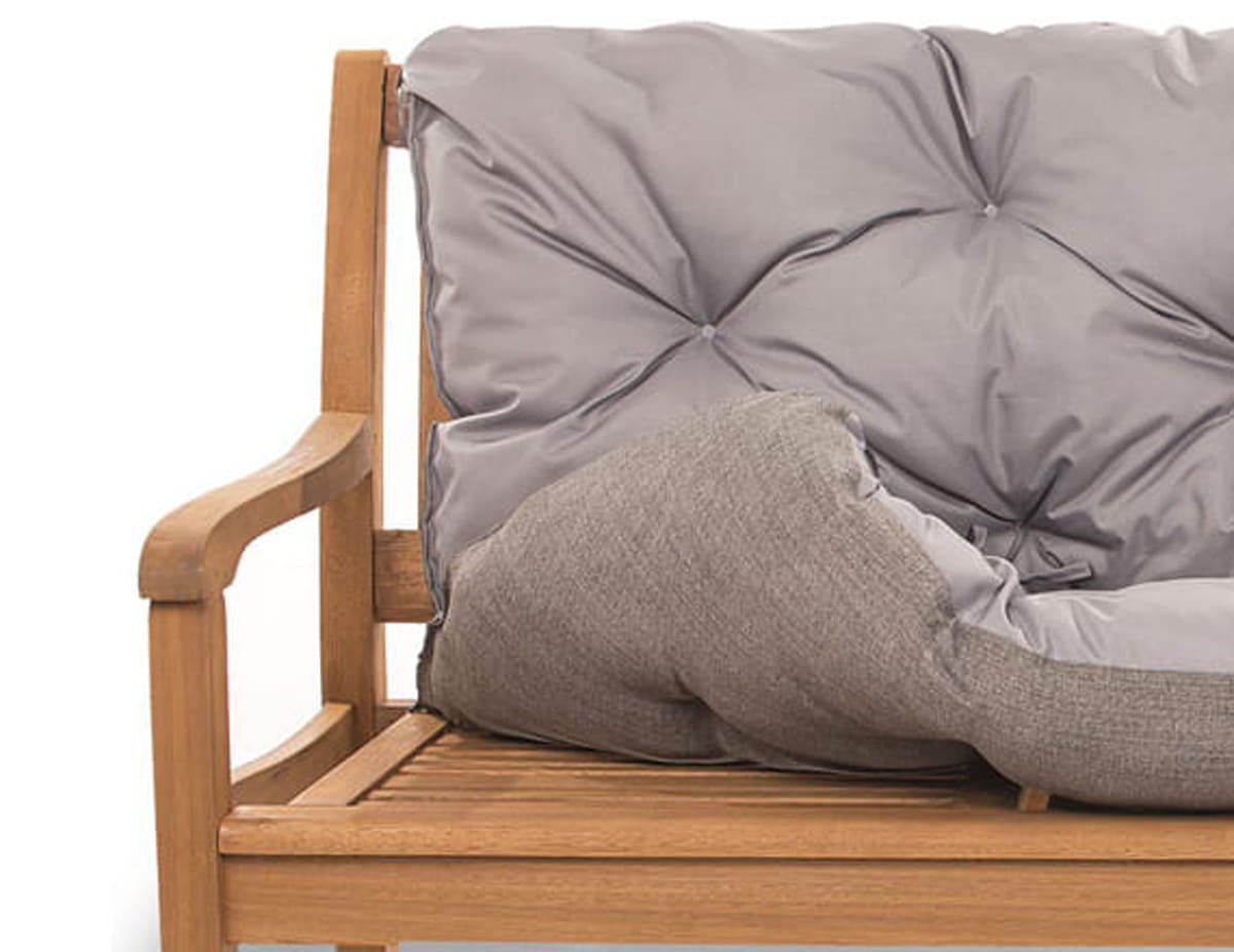 Coussin pour banc de jardin 150x50x40cm, coussin de jardin Gris, coussin de banc de jardin, coussin de balançoire, coussin de banc extérieur - 7