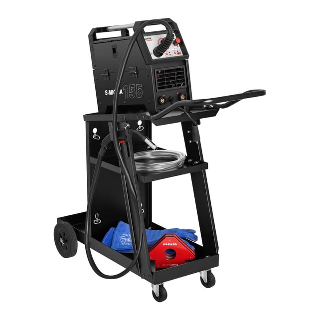Carrello Saldatrice Saldatori Piegato 3 Piani Livelli Bombola Gas 75 Kg Acciaio