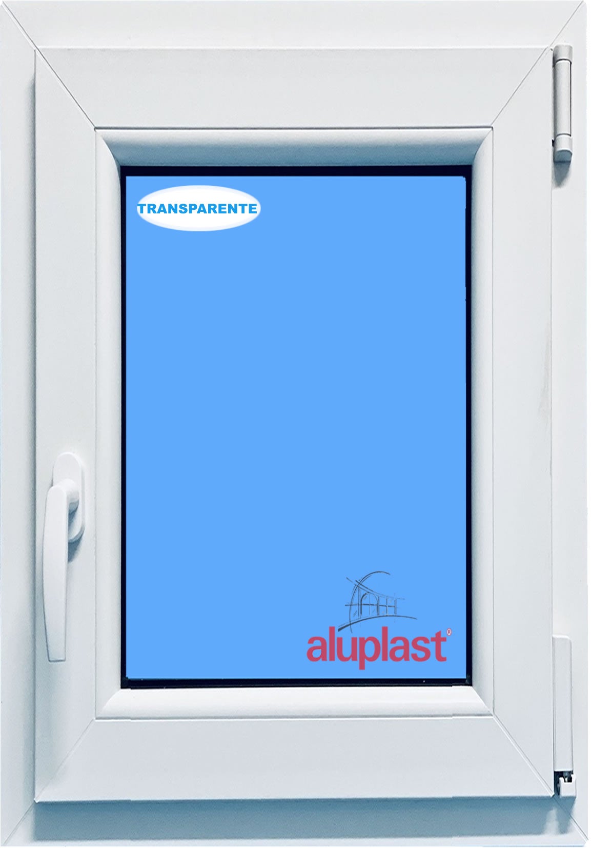 Ventana pvc 800x1000 blanca oscilobatiente derecha vidrio transparente