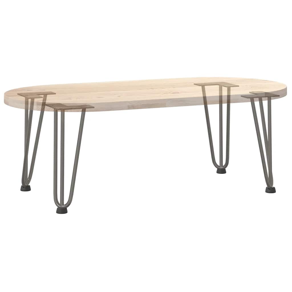 Pernas de mesa em gancho 4 peças aço maciço aço natural 30cm - COMFORTXL - 8