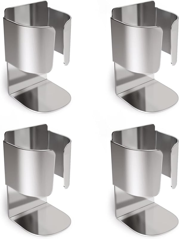 4-częściowy elektryczny uchwyt na szczoteczkę do zębów, wielofunkcyjny samoprzylepny pojemnik na pastę do zębów ze stali nierdzewnej