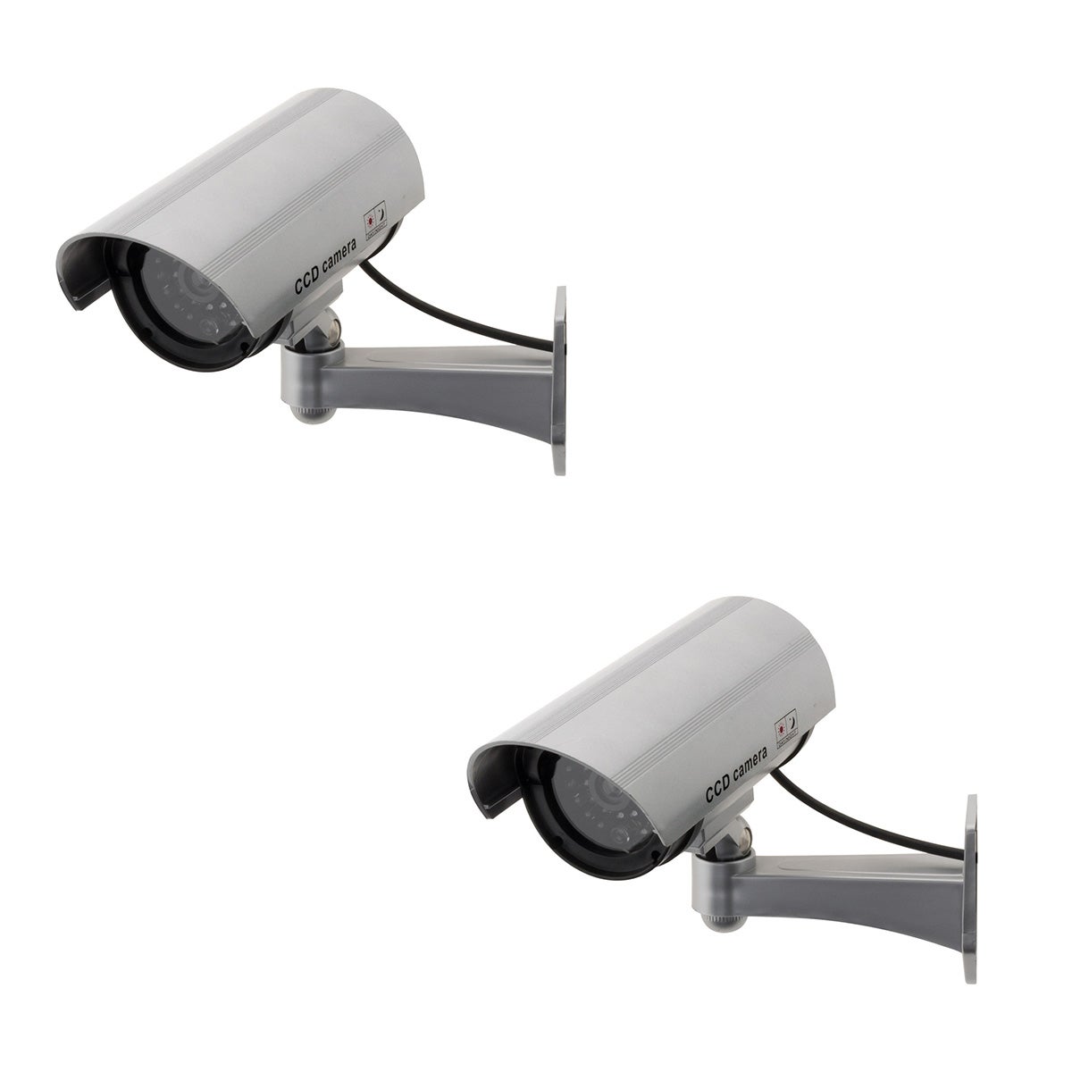 Lot de 2 caméras surveillance factices LED intérieur/extérieur Otio — free download