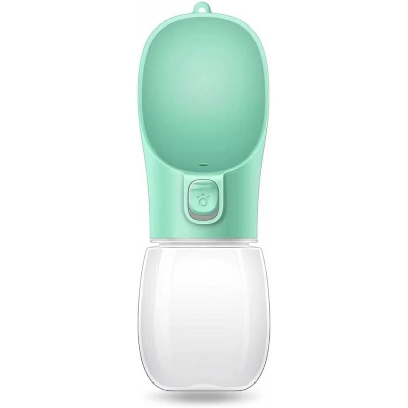 Butelka na wodę dla psa, 350 ml, zielona, przenośna, idealna do podróży