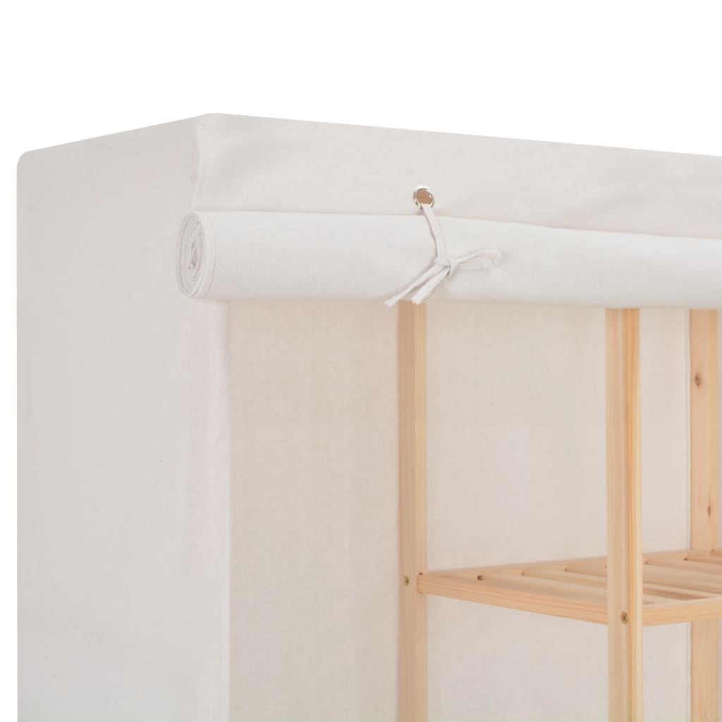 Armário de tecido branco 173x40x170 cm - COMFORTXL - 5