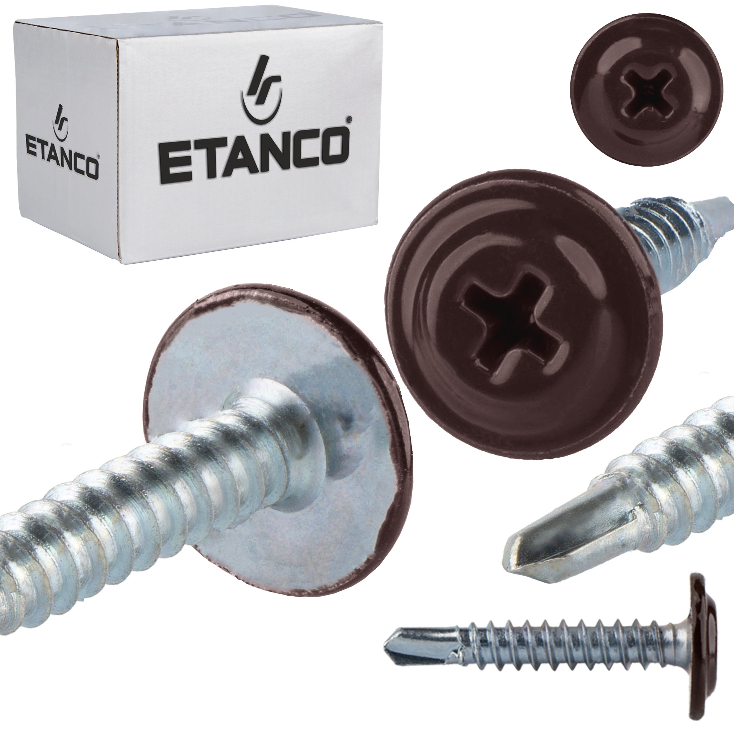 Wkręty podkładkowe Etanco GM-B 4,2x25 mm samowiercące RAL 8017 250szt