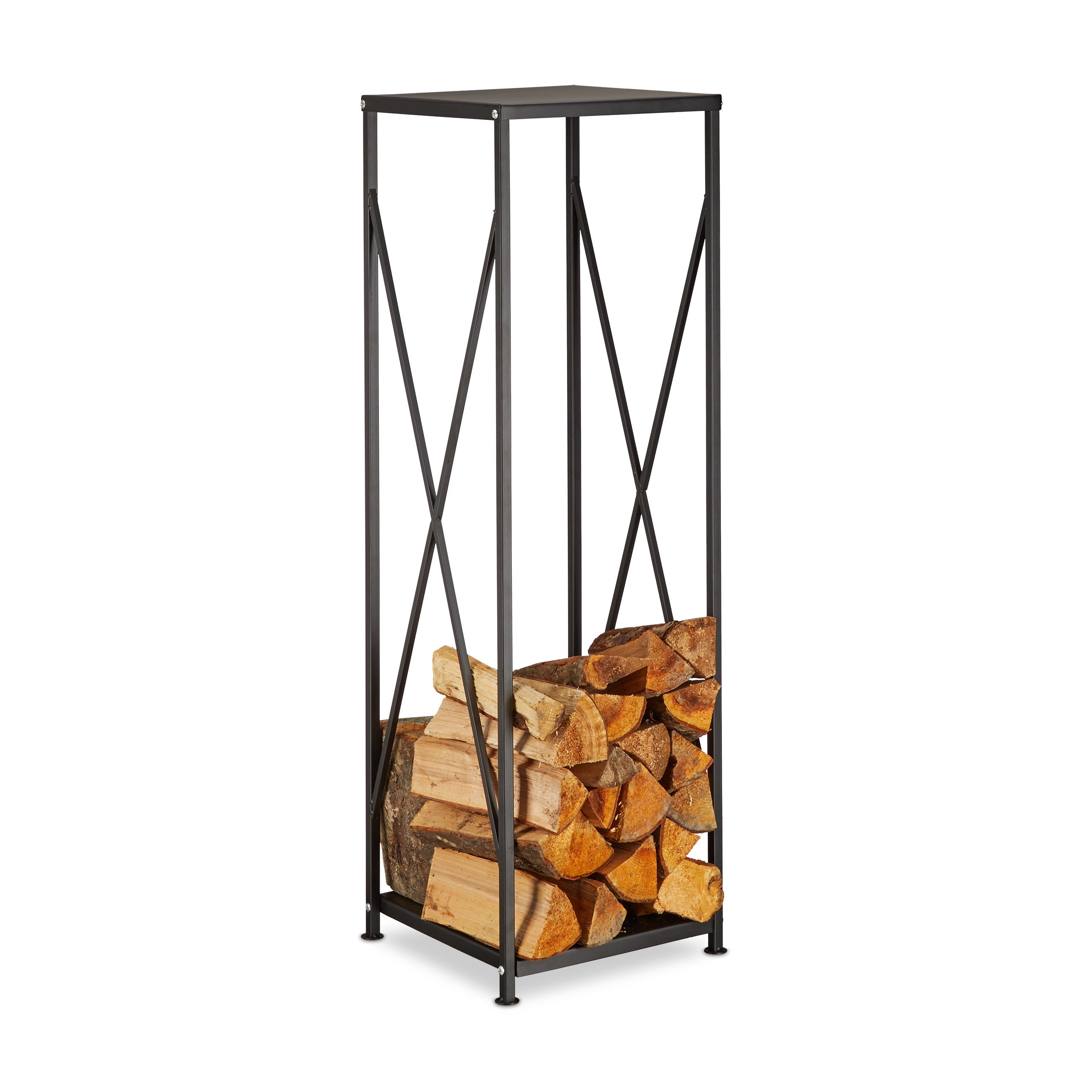 CLP Porte-bûches pour Bois De Cheinée Keri V2 en étal Noir I Porte