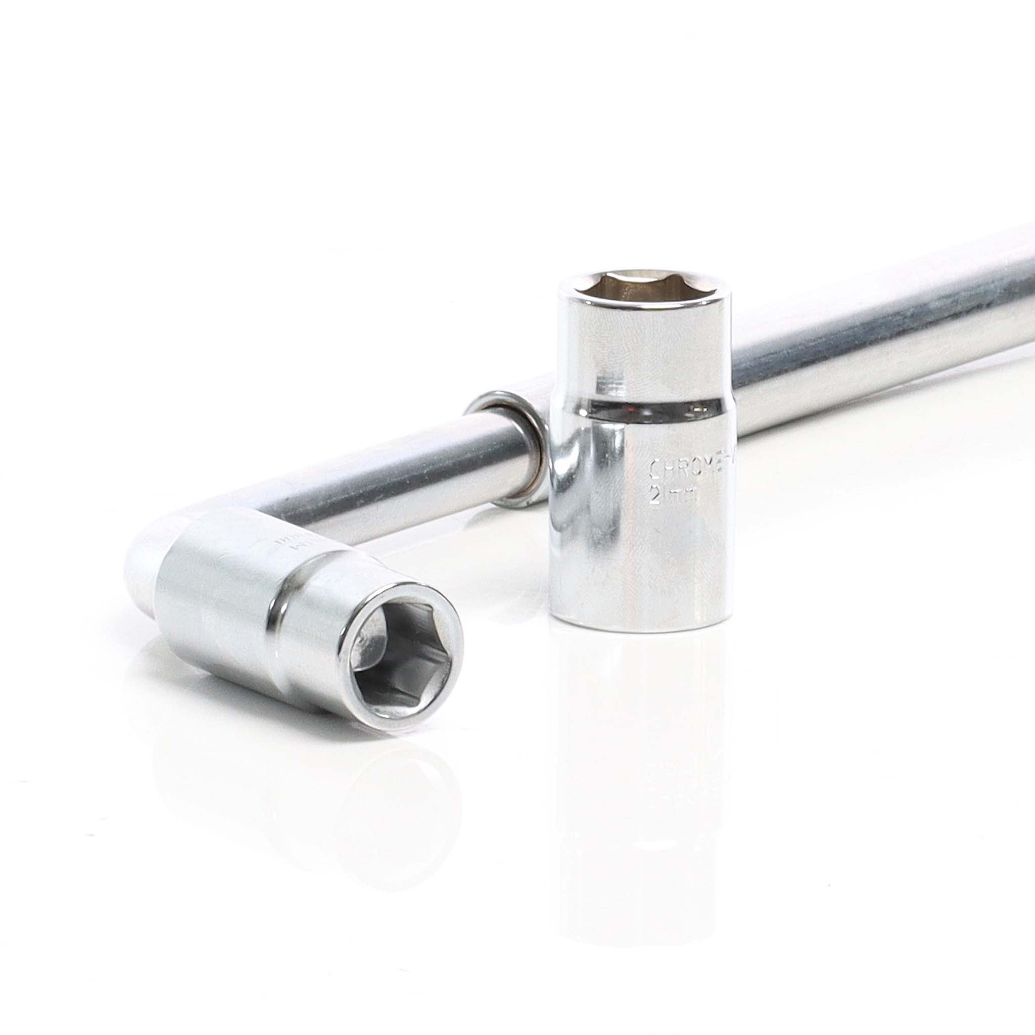 XPOtool Clé démonte-roue télescopique - longueur 350-530 mm - avec douilles de 17/19 mm et 21/23 mm - Pour écrous de roue Changement pneu Maintenan... - 2